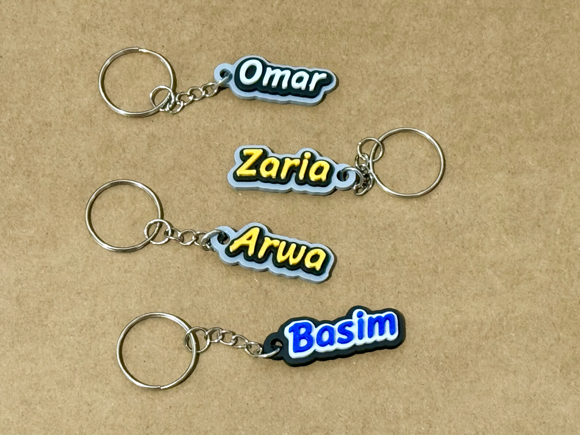 Custom Name Keychain – 3D Printed